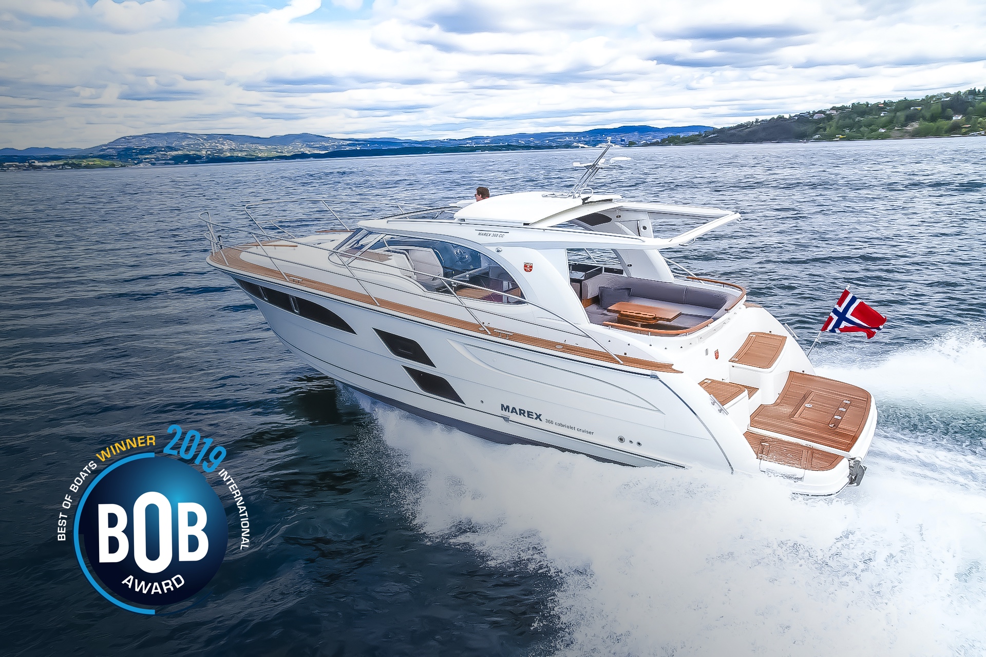 best of boat award family category marex 360 cabriolet cruiser